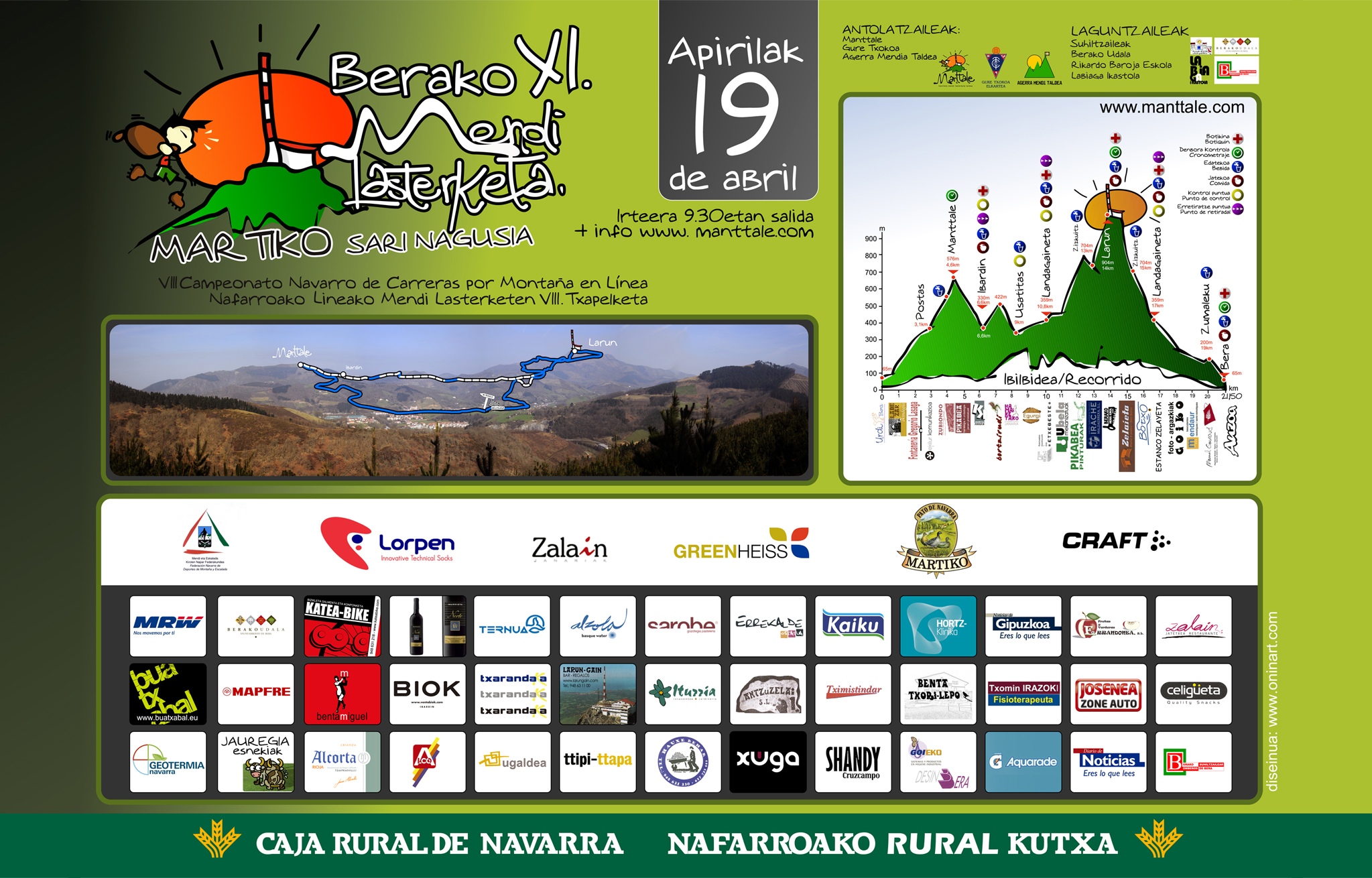 XI MEDIA MARATON DE BERA; el proximo domingo 19 abril // BERAKO XI. ERDI LASTERKETA ; DATORREN IGANDEAREN 19an